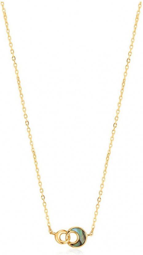 Ania Haie Kettingen AH N027 03G 925 Sterling Zilver Turning Tides Collier 43 cm Goudkleurig