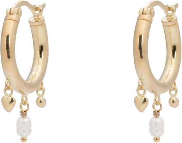 Anna + Nina Chandelier Small Hoop oorringen verguld