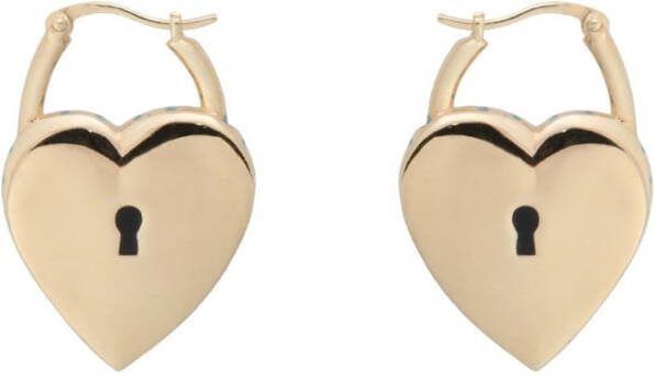 Anna + Nina Padlock of Love oorringen verguld