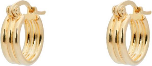 Anna + Nina Small Poetic Ring oorringen verguld