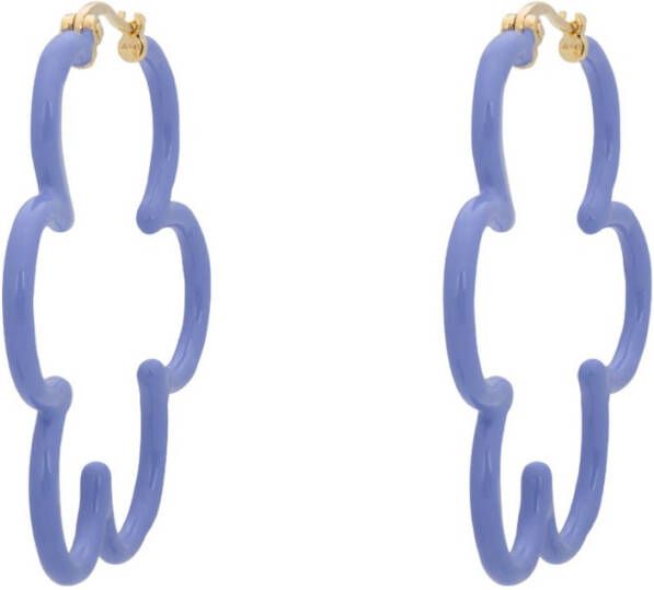 Anna + Nina Wavy Lavender oorringen verguld