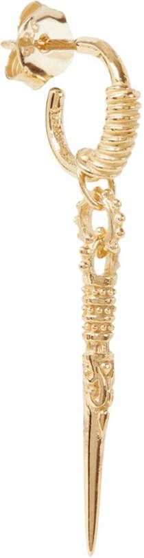 BA&SH Olie enkele oorsteker met hanger