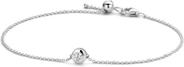 Blush Armband van 14 karaat witgoud met zirkonia 2167WZI