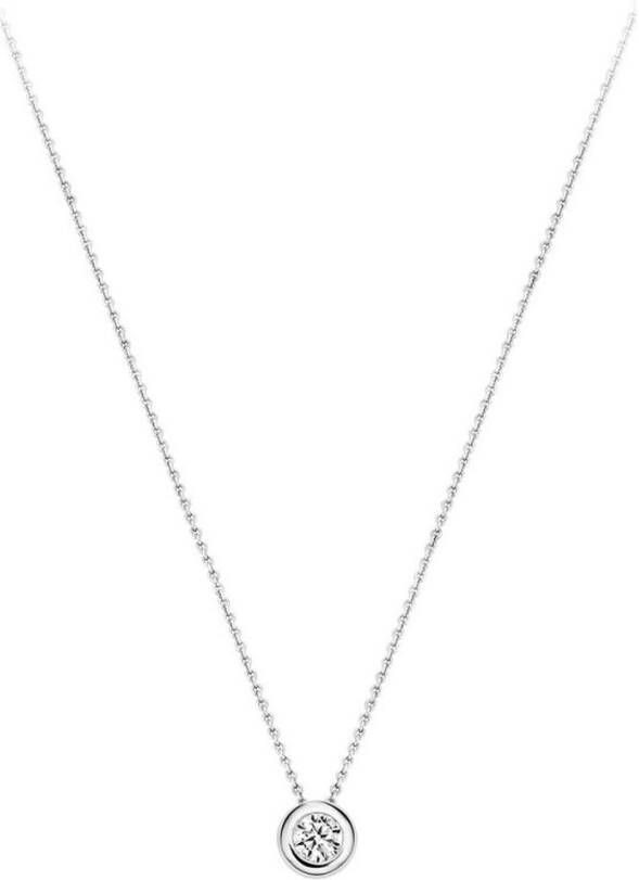 Blush Ketting van 14 karaat witgoud met zirkonia 3052WZI