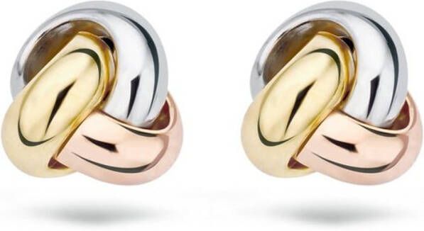 Blush Oorknopjes van 14 karaat geel -, wit en rosé, goud 7157WYR
