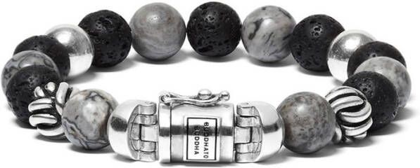 Buddha to Buddha Spirit Beads Jasper kralenarmband van zilver