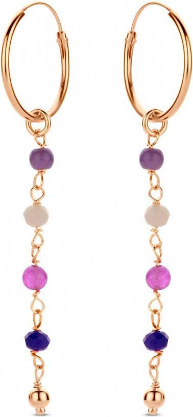 Casa Jewelry Lovely Lavender oorringen verguld