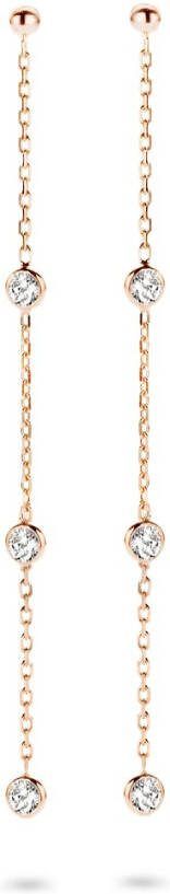 Casa Jewelry Pruts Oorhangers van zilver met rosegoudgoud verguld