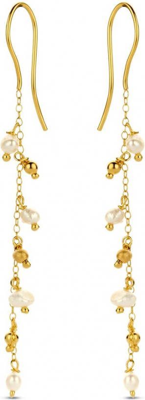 Casa Jewelry Riva Parel oorhangers verguld