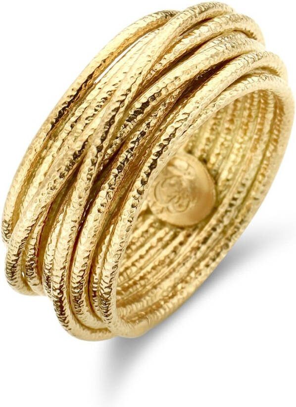 Casa Jewelry Wikkel Satin ring verguld