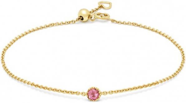 Diamond Point Geelgouden armband, 0 12 ct roze toermalijn, Joy