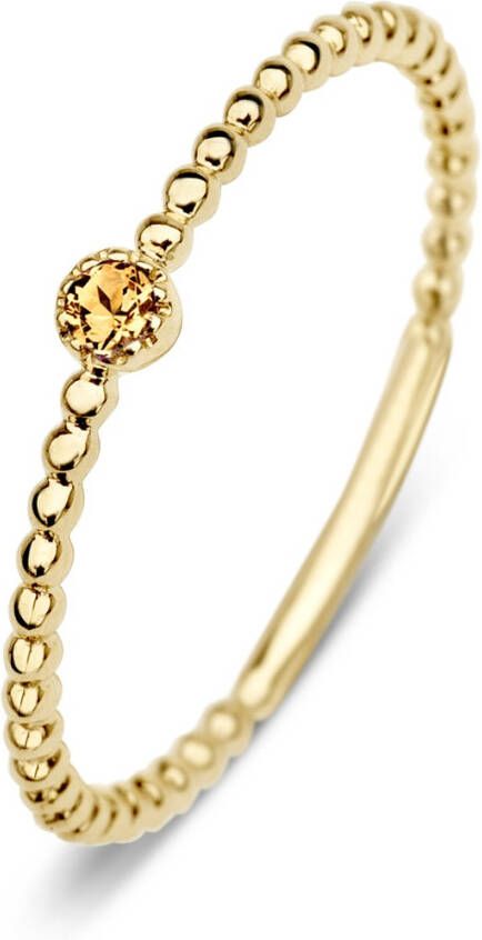 Diamond Point Geelgouden ring 0 04 ct citrien Joy