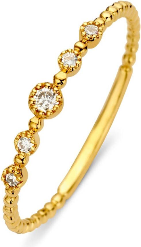 Diamond Point Joy ring van 14 karaat geelgoud met 0 09 ct diamant