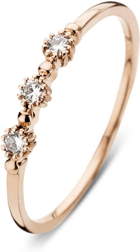 Diamond Point Ros&#xE9, gouden ring 0.10 ct diamant Joy