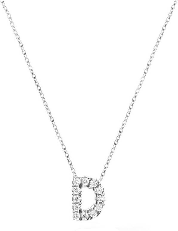 Diamond Point Witgouden collier 0 02 ct diamant Alphabet