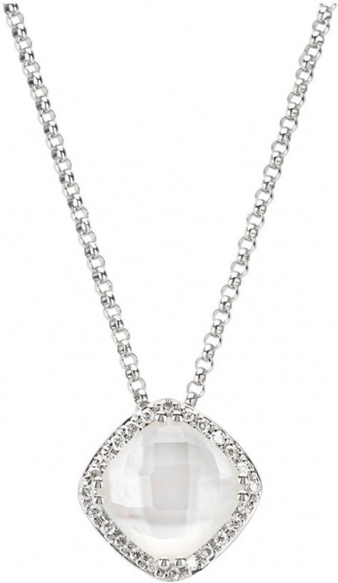 Diamond Point Witgouden hanger, 1.35 ct kwarts, Fi&#xEB, sta