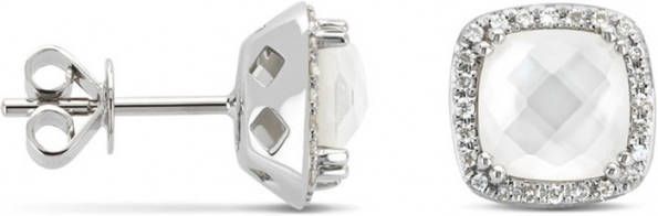 Diamond Point Witgouden oorsieraden, 2.75 ct kwarts, Fi&#xEB, sta