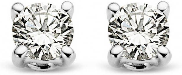 Diamond Point Witgouden solitair groeibriljant oorstekers, 0 06 ct 0 06 ct diamant Groeibriljant