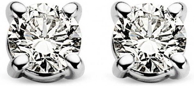 Diamond Point Witgouden solitair groeibriljant oorstekers, 0 12 ct 0 12 ct diamant Groeibriljant