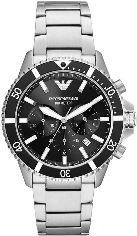 Emporio Armani Horloges Diver AR11360 Zilverkleurig