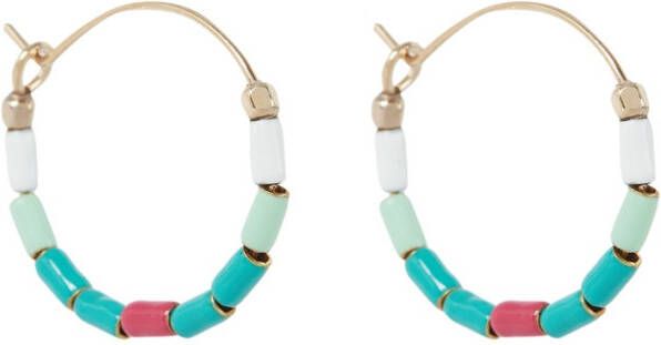 Isabel marant Color Stripe oorringen met kralen