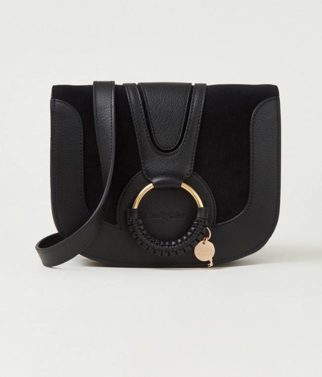 See By Chloé, Hana Small crossbodytas van leer met suè, de details