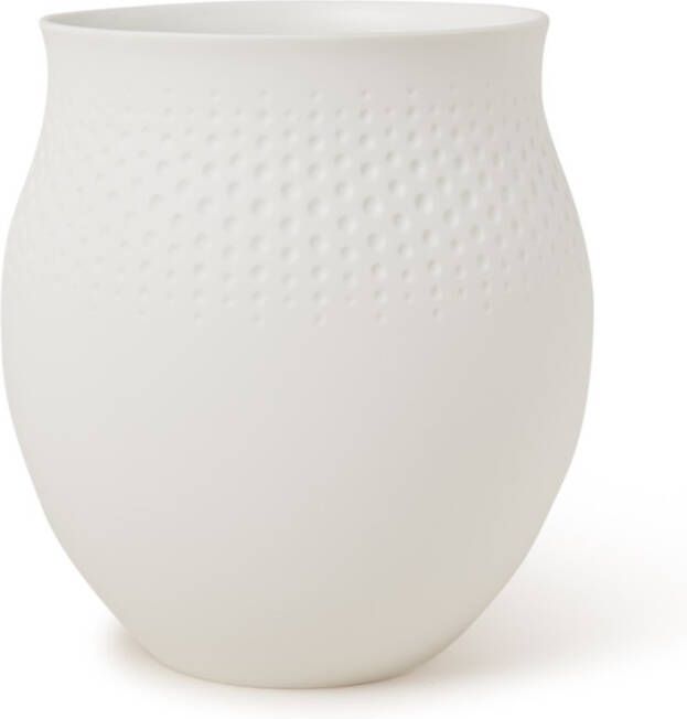 Villeroy & Boch Manufacture Collier Blanc Vaas Perle M 17, 5 cm