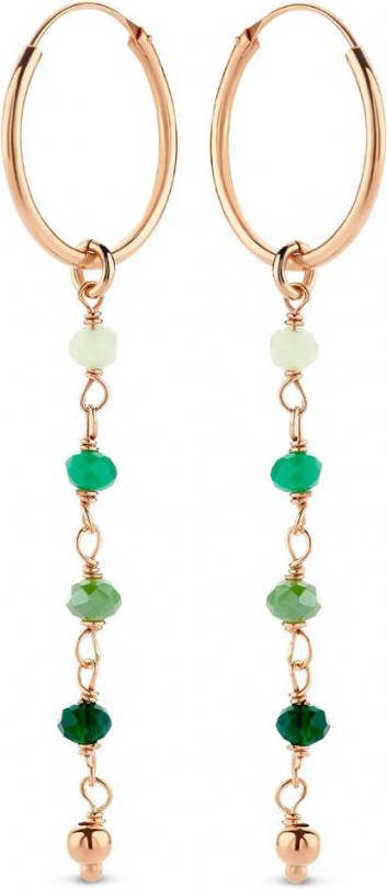 Casa Jewelry Mystic Emerald oorringen verguld