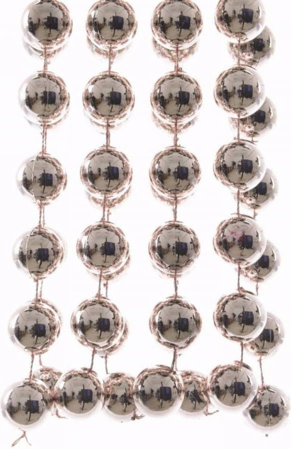 Decoris 2x Stuks Lichtroze Xxl Kralenslingers Kerstslingers 270 Cm Kerstslingers