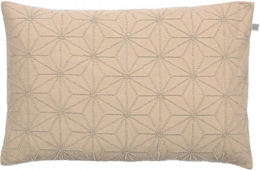 Dutch Decor Debora Kussenhoes Kraaltjes Patroon 40x60 Cm Goud Beige Pasteltint