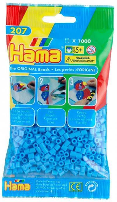 Hama Strijkkralen Licht Blauw 1000 delig