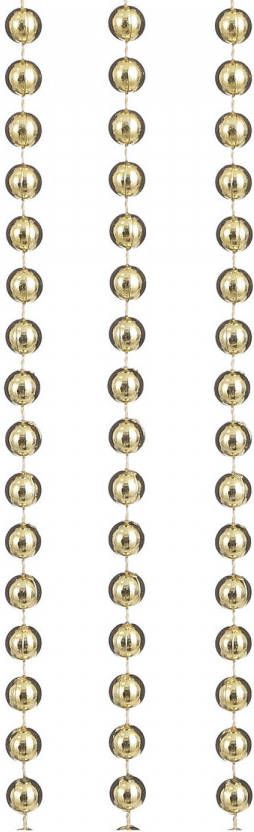 House of seasons 1x Stuks Kerstboom Kralenslingers Goud 500 Cm Kerstslingers Kerstslingers