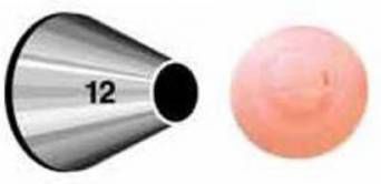 Icing decoratie tip / spuitmondje nr. 12 Wilton