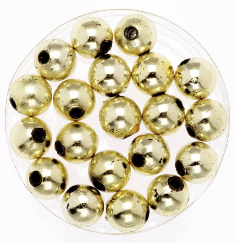 Merkloos 120x Stuks Sieraden Maken Glans Deco Kralen In Het Goud Van 10 Mm Hobbykralen