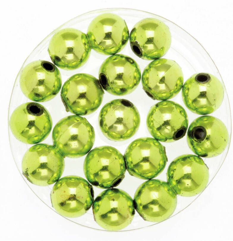 Merkloos 240x Stuks Sieraden Maken Glans Deco Kralen In Het Mosgroen Van 10 Mm Hobbykralen