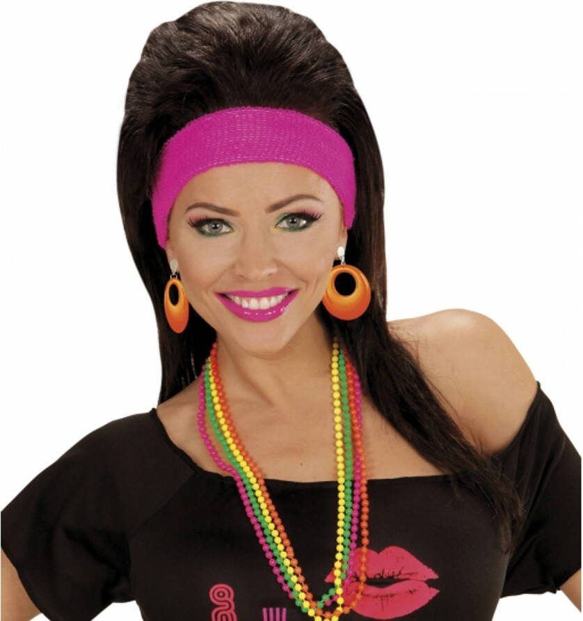 Merkloos Disco Oorbellen Neon Oranje Verkleedsieraden