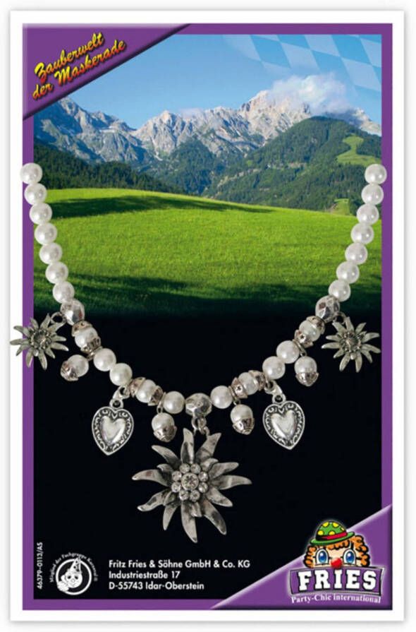Merkloos Oktoberfest Parelketting Oktoberfest Met Edelweiss Bloemen Verkleedketting