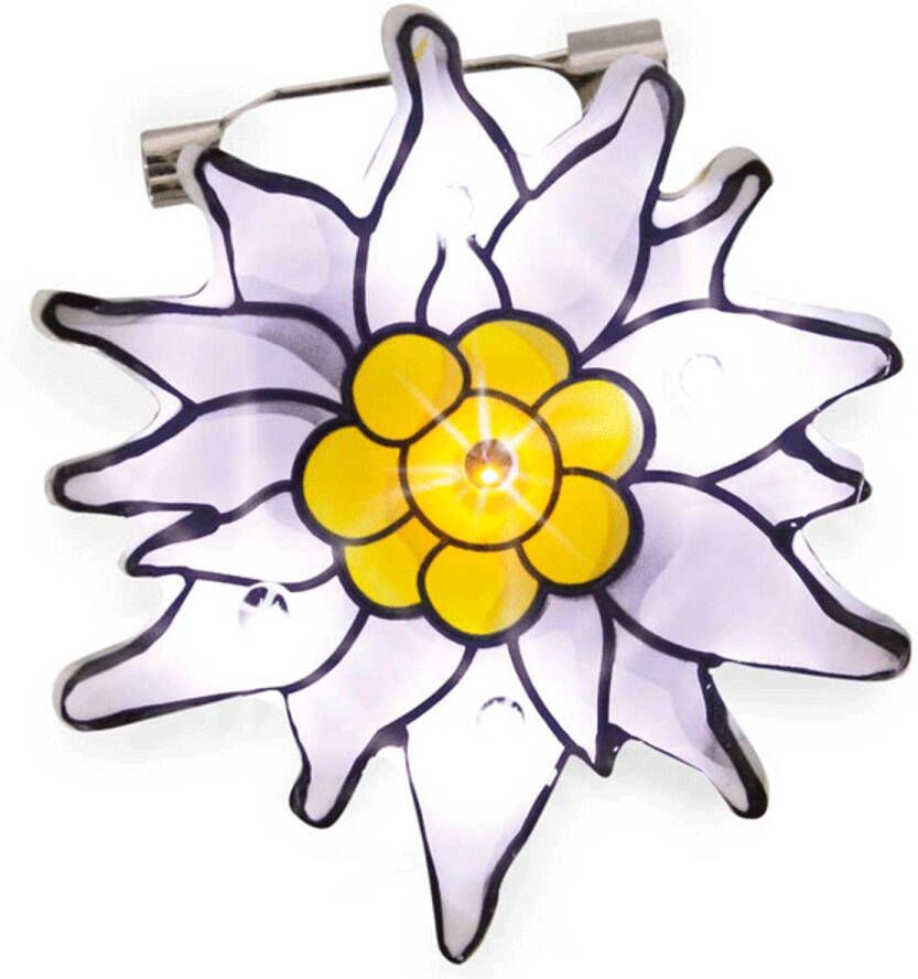 Merkloos Oktoberfest Tiroler Broche Met Een Edelweiss Bloem Verkleedsieraden