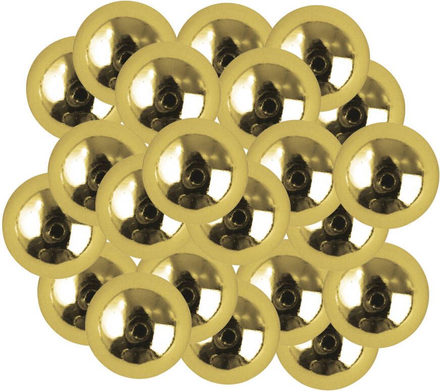 Rayher Hobby 22x Stuks Gouden Plastic Hobby Kralen Van 10 Mm Hobbykralen
