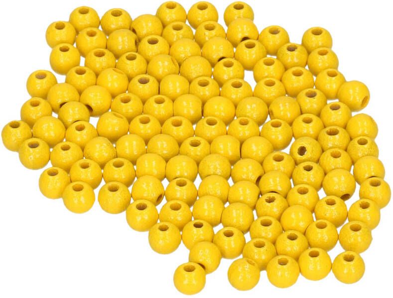 Rayher Hobby 230x Gele Houten Kralen 6 Mm Hobbykralen