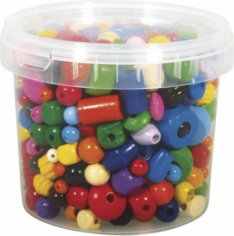 Rayher Hobby Gekleurde Houten Knutsel Kralen 4 16 Mm Kralenbak