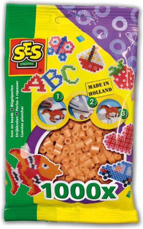 SES Creative Strijkkralen 1000 Kralen Zalmroze