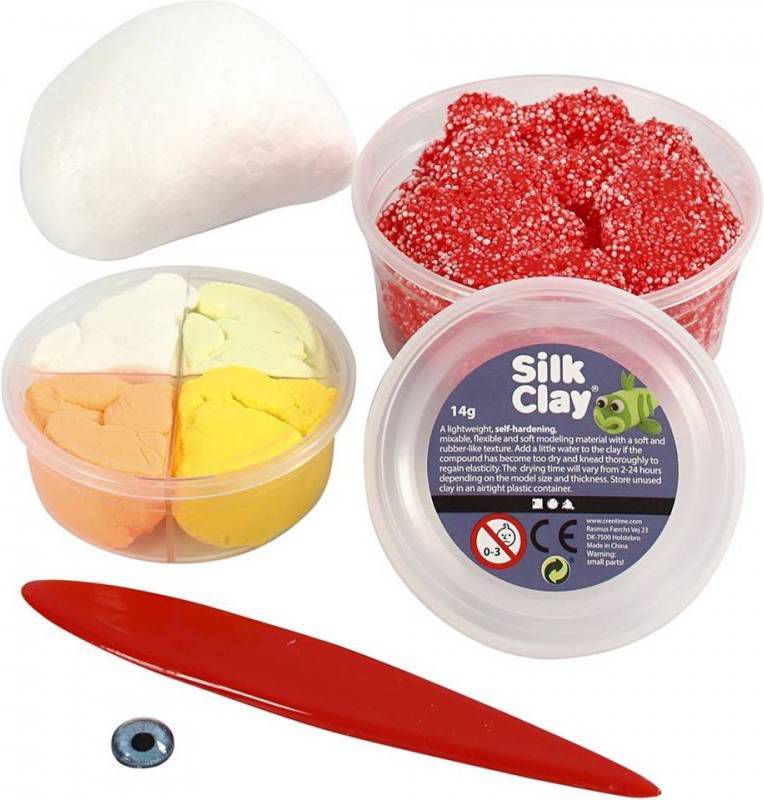 Silk Clay Knutselset Ugly Monsters Rood 6 delig