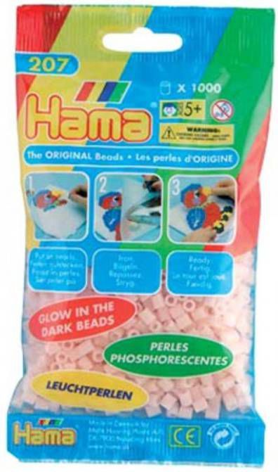 Hama Strijkkralen Rood Glow In The Dark(056 )