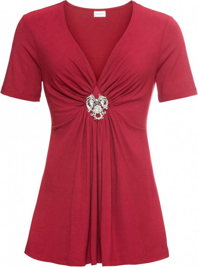 bonprix Shirt met afneembare broche