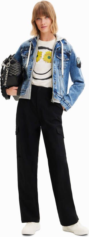 Desigual Denim truckerjack met capuchon