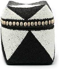 Bazar Bizar De Balinese Cowrie Diamond Offermand Zwart Wit