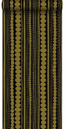 Esta Home ESTAhome behang kralen zwart en glanzend goud 128822 0, 53 x 10, 05