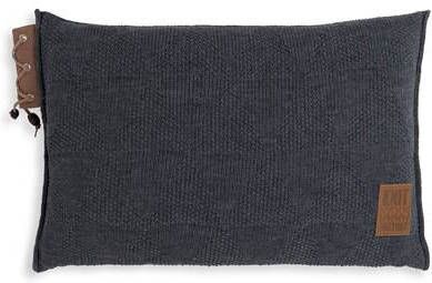 Knit Factory Jay Sierkussen Antraciet 60x40 cm