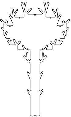 Maze Interior Tree Hanger Wandkapstok Zwart